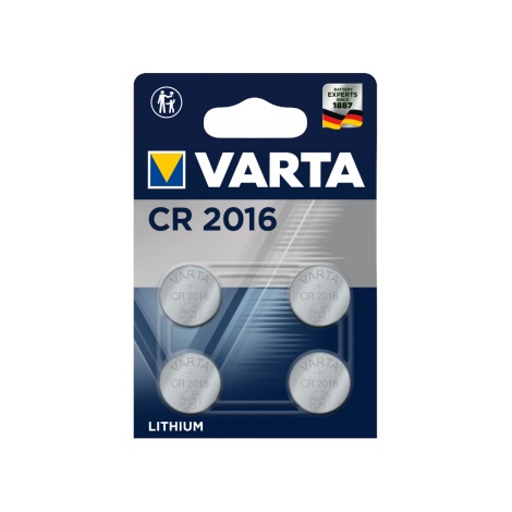 Varta 6016101404 - 4 бр. Литиева батерия ELECTRONICS CR2016 3V