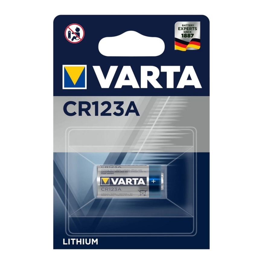 Varta 6205 - 1 бр Литиева батерия PHOTO CR 123A 3V