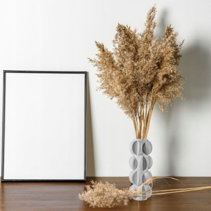 Ваза 37x19 см, смола/матово бяло