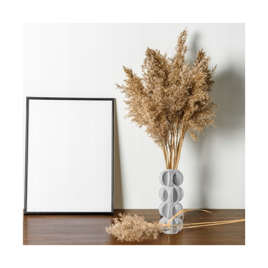 Ваза 37x19 см, смола/матово бяло