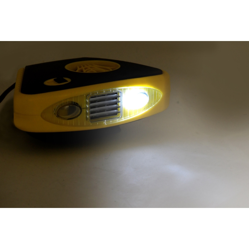 Вентилатор с подгряване и LED лампа 3в1 158W/12V