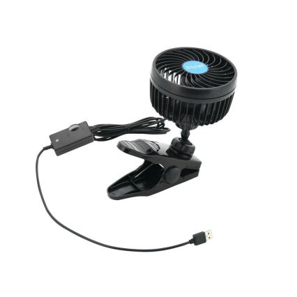 Вентилатор с щипка USB 4W/5V черен