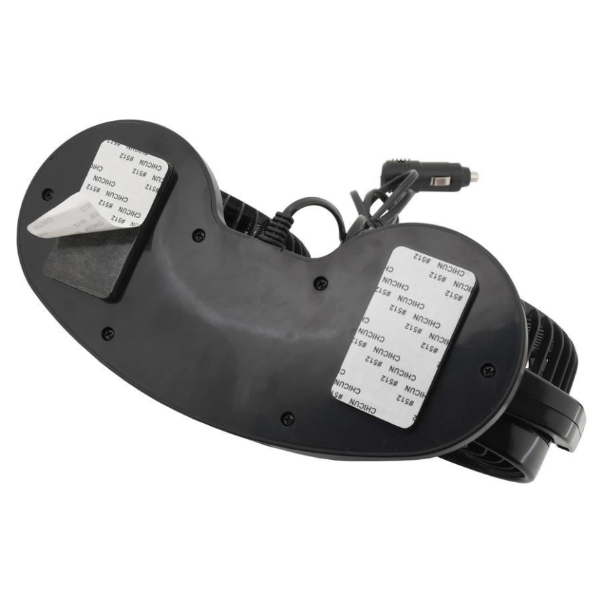 Вентилатор с термометър за табло на автомобил 9W/12V черен