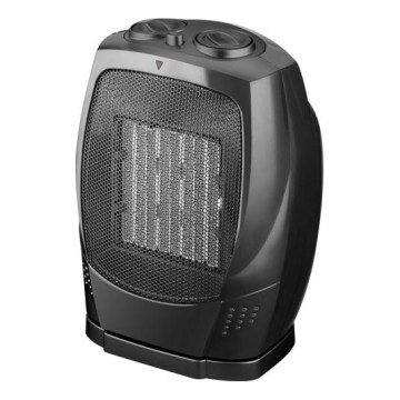 Вентилатор с керамичен нагревател RIN 1500W/230V, черен