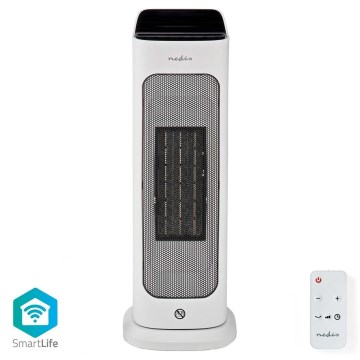 Вентилатор с керамичен подгряващ елемент Smartlife 1400/2000W/230V Wi-Fi Tuya + дистанционно управление