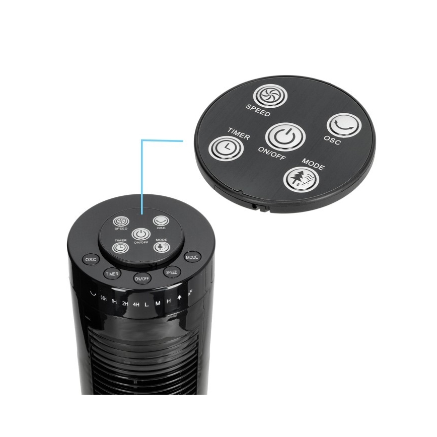 Вентилатор тип кула HOORN 45W/230V 81 см черен