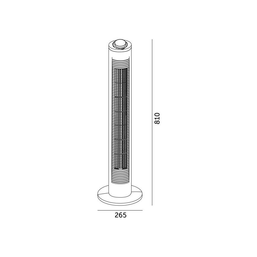 Вентилатор тип кула VENLO 45W/230V 81 см черен