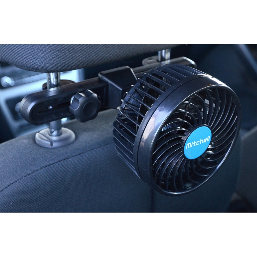 Вентилатор за облегалка в кола 4W/12V черен
