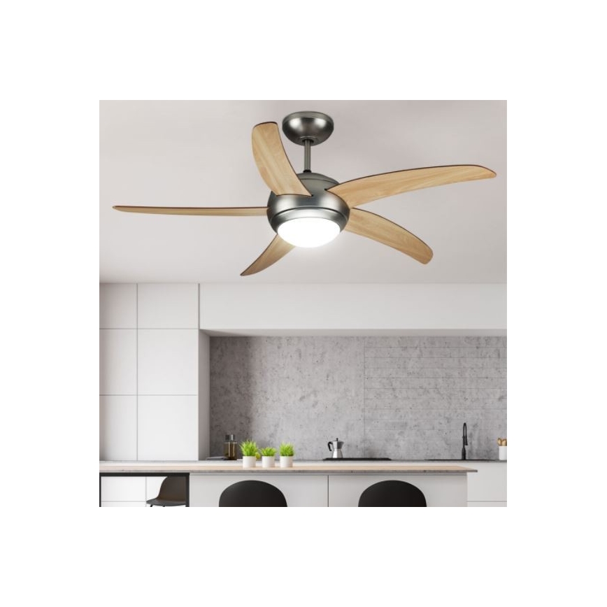 Вентилатор за таван 2xE27/20W/230V Ø 132 см + дистанционно управление