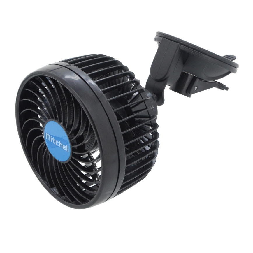 Вентилатор за кола с вендуза 4W/12V черен