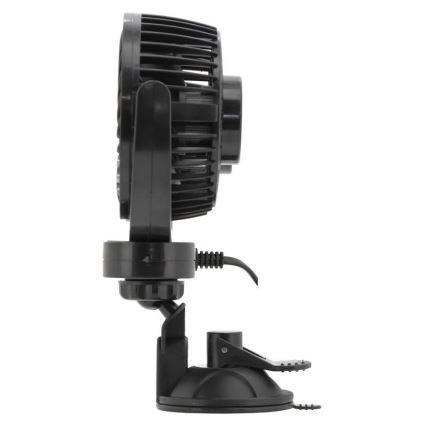 Вентилатор за кола с вендуза 7W/12V черен