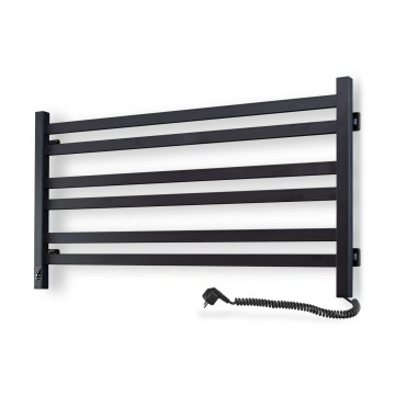 Vertaduro - Електрически сушилник за кърпи с термостат AVA 181W/230V 50x90 см IP44 черен десен