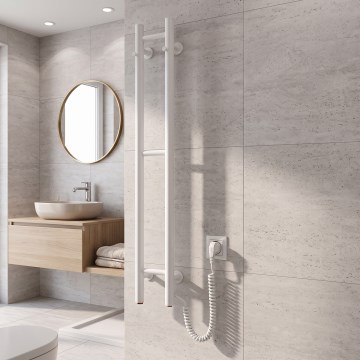Vertaduro - Електрически сушилник за кърпи VEO 46W/230V 100x16 cm IP44 бял десен