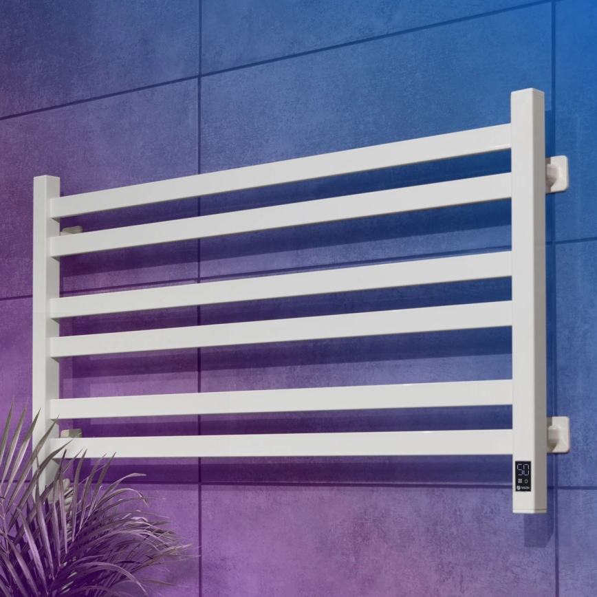 Vertaduro - Електрически сушилник за кърпи с термостат AVA 181W/230V 50x90 cm IP44 бял ляв