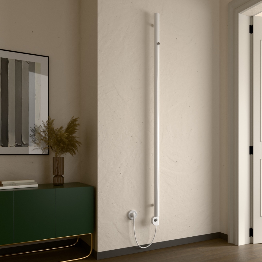 Vertaduro - Радиатор за баня ERDA с термостат, 400 W, 180x5 см, бял