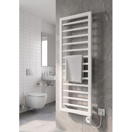 Vertaduro - Радиатор за баня с термостат ADEL 600W 128x50 cm бял