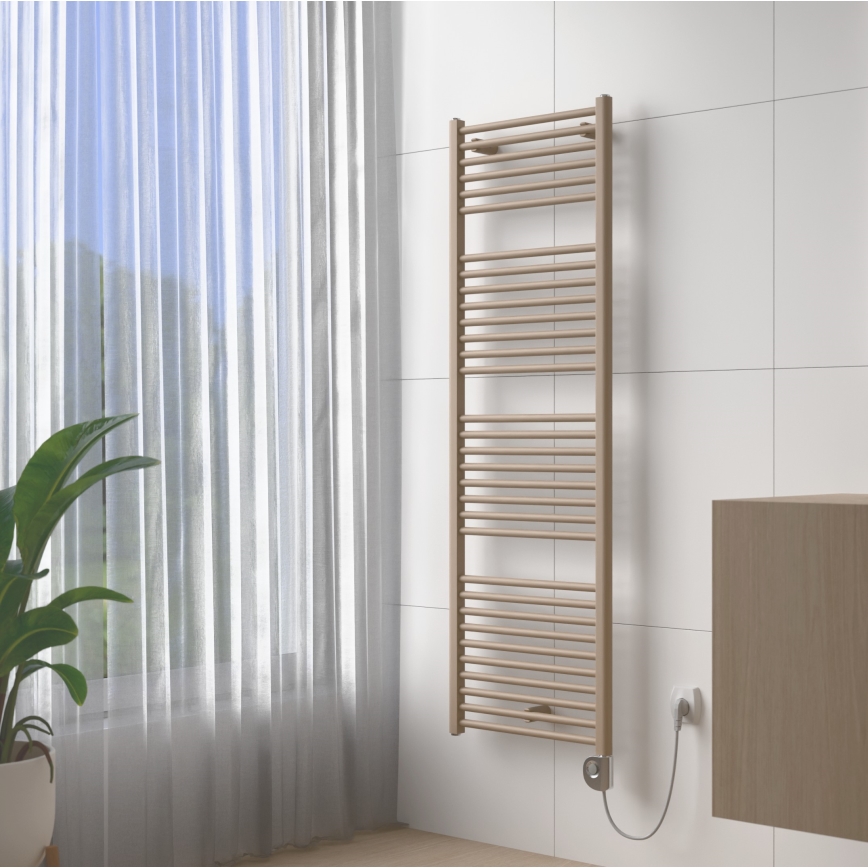 Vertaduro - Радиатор за баня с термостат DENISE 600W 154x50 см таупе
