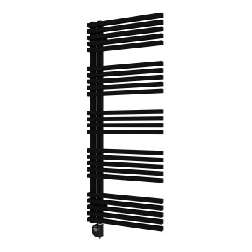 Vertaduro - Радиатор за баня с термостат MICHELLE 600W 129x50 cm черен
