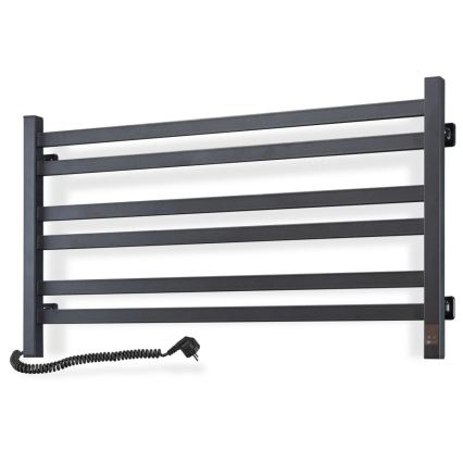Vertaduro - Електрически сушилник за кърпи с термостат AVA 181W/230V 50x90 cm IP44 черен ляв