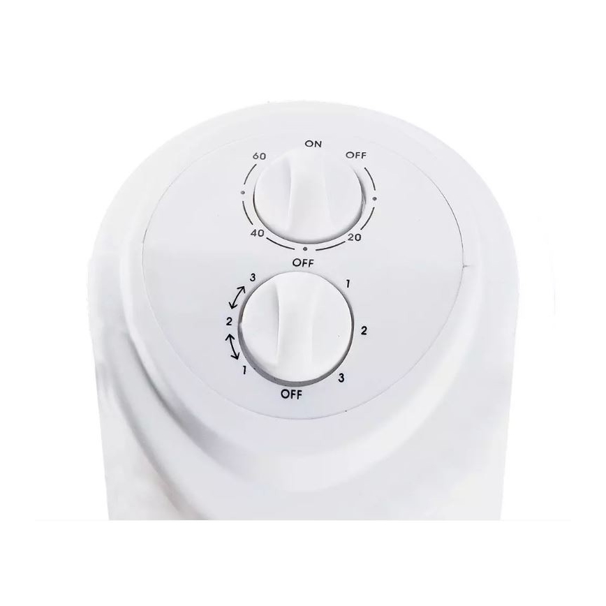 Вертикален вентилатор с таймер 45W/230V бял