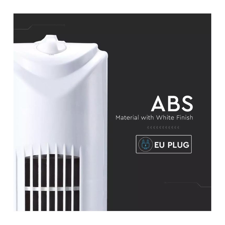 Вертикален вентилатор с таймер 45W/230V бял