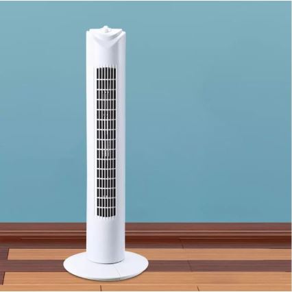 Вертикален вентилатор с таймер 45W/230V бял