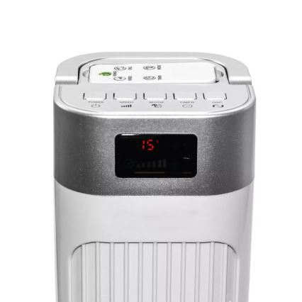 Вертикален вентилатор с термометър с дистанционно управление 55W/230V