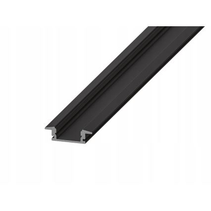 Вграден профил за LED ленти, 1 м, черен/бял