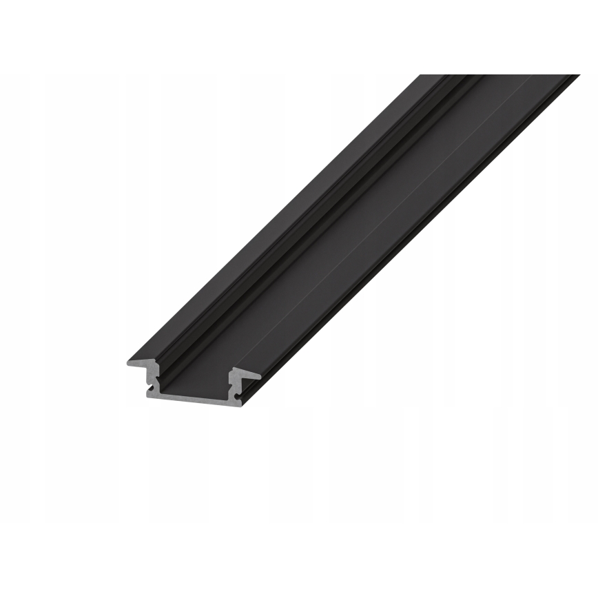 Вграден профил за LED ленти, 1 м, черен/бял