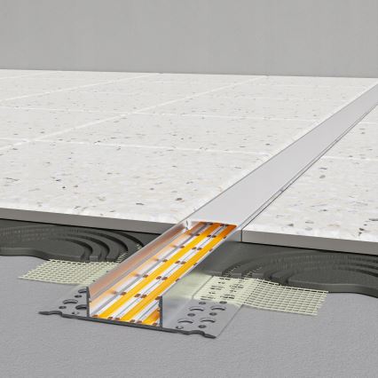 Вграден профил за LED ленти 1 м сребрист/бял