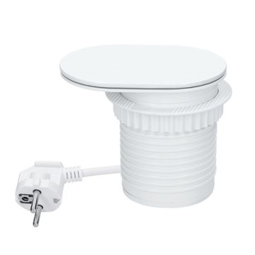 Вградена розетка с безжично зареждане 20W 1 гнездо + USB A+C бяла