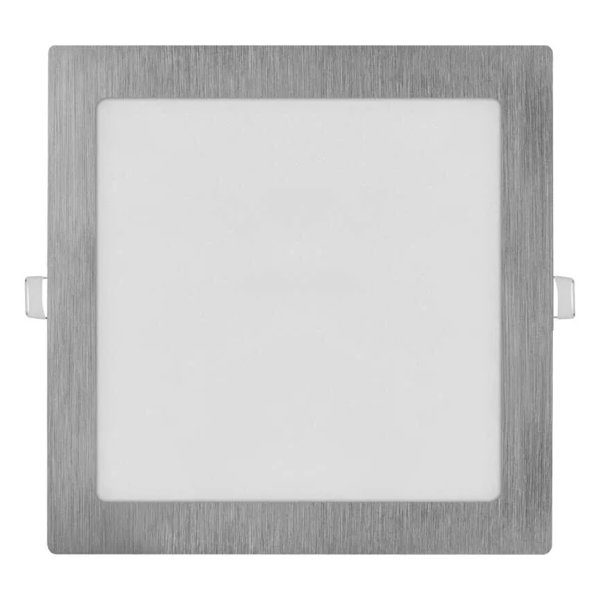 Вградено LED осветително тяло NEXXO LED/18W/230V 3000/3500/4000K сребристо 22,5x22,5 cm