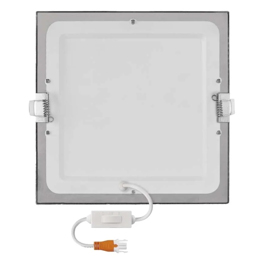 Вградено LED осветително тяло NEXXO LED/18W/230V 3000/3500/4000K сребристо 22,5x22,5 cm
