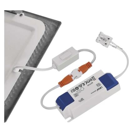 Вградено LED осветително тяло NEXXO LED/18W/230V 3000/3500/4000K сребристо 22,5x22,5 cm