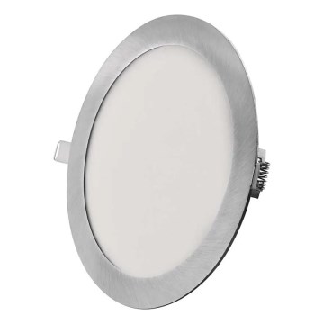 Вградено LED осветително тяло NEXXO LED/18W/230V 3000/3500/4000K сребристо Ø 22,5 см