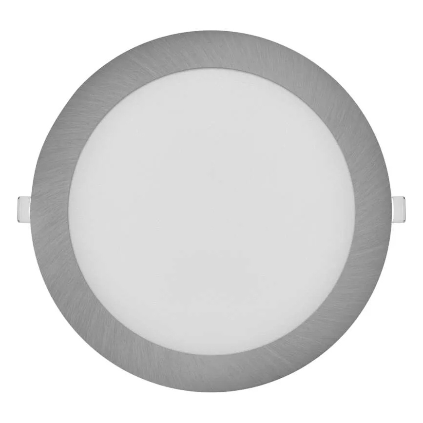 Вградено LED осветително тяло NEXXO LED/18W/230V 3000/3500/4000K сребристо Ø 22,5 см