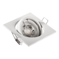Вградено осветително тяло 1xGU10/MR16/10W/230V 9x9 см бяло