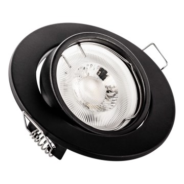 Вградено осветително тяло 1xGU10/MR16/10W/230V Ø 9 см, черно