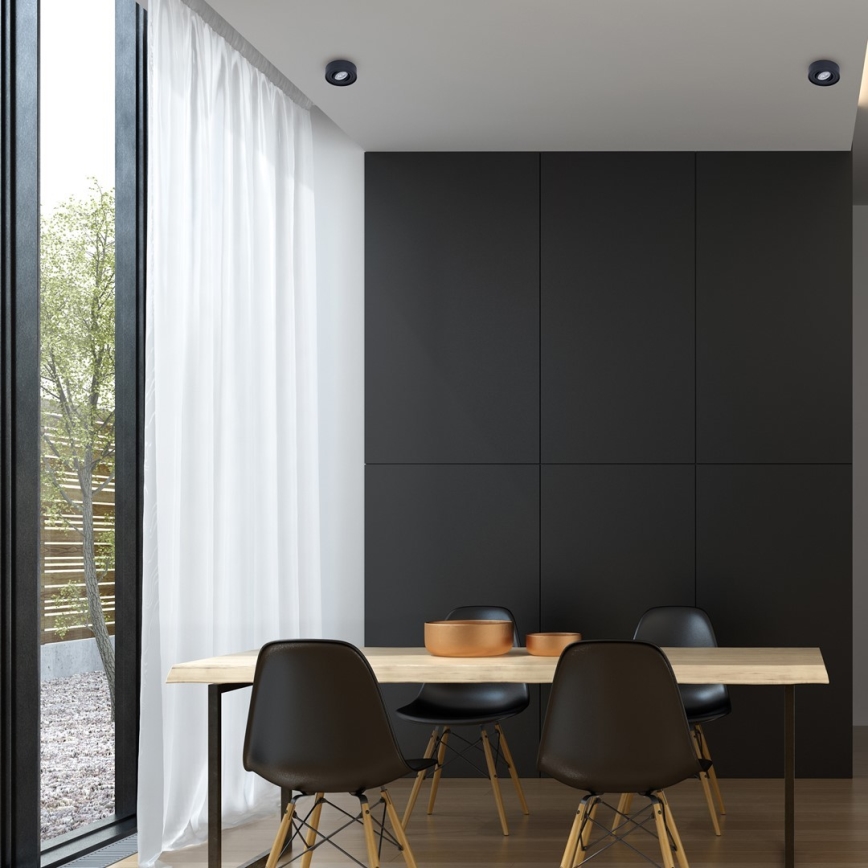 Вградена точкова лампа NUSA 1xGU5,3/MR16/50W/12V кръгла черна