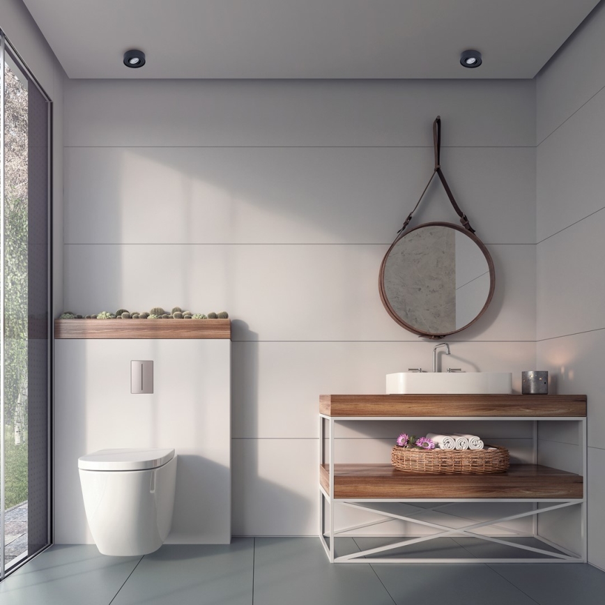 Вградена точкова лампа NUSA 1xGU5,3/MR16/50W/12V кръгла черна