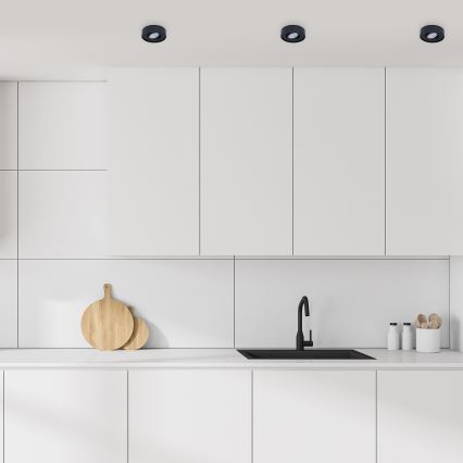 Вградена точкова лампа NUSA 1xGU5,3/MR16/50W/12V кръгла черна