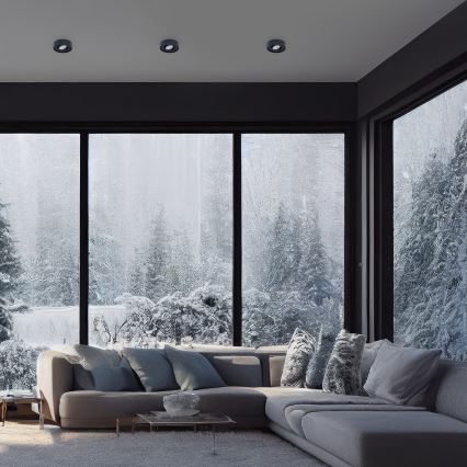 Вградена точкова лампа NUSA 1xGU5,3/MR16/50W/12V кръгла черна