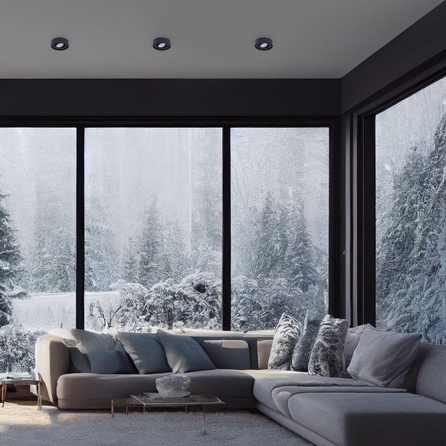 Вградена точкова лампа NUSA 1xGU5,3/MR16/50W/12V кръгла черна