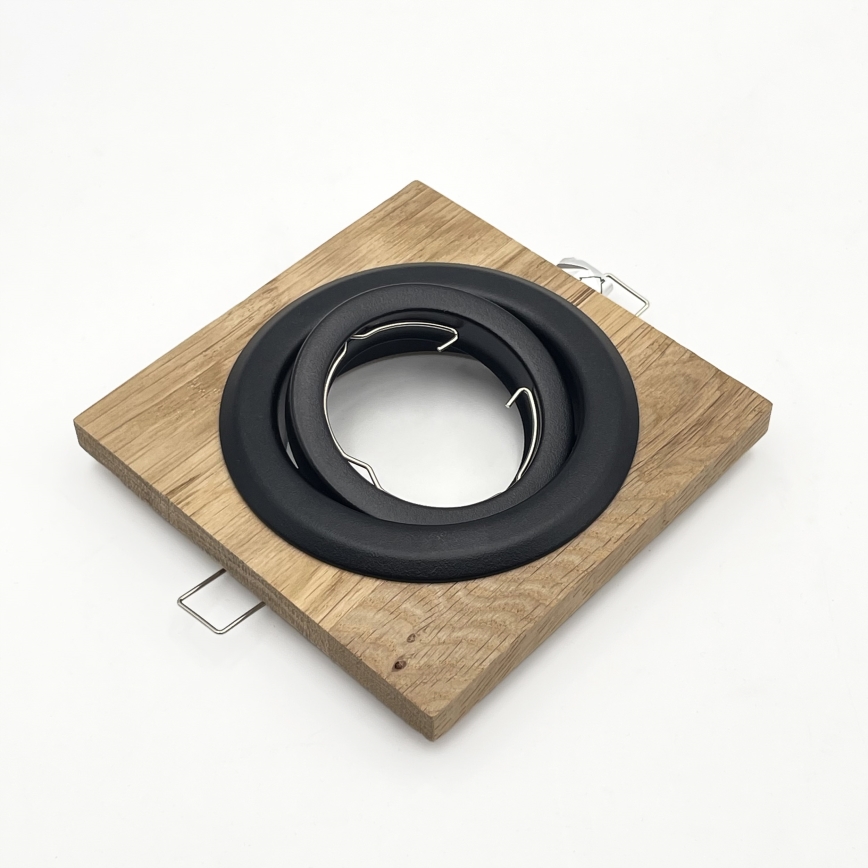 Вградено осветително тяло TOBBY 1xGU10/20W/230V 11,5x11,5 cm дъб/черен