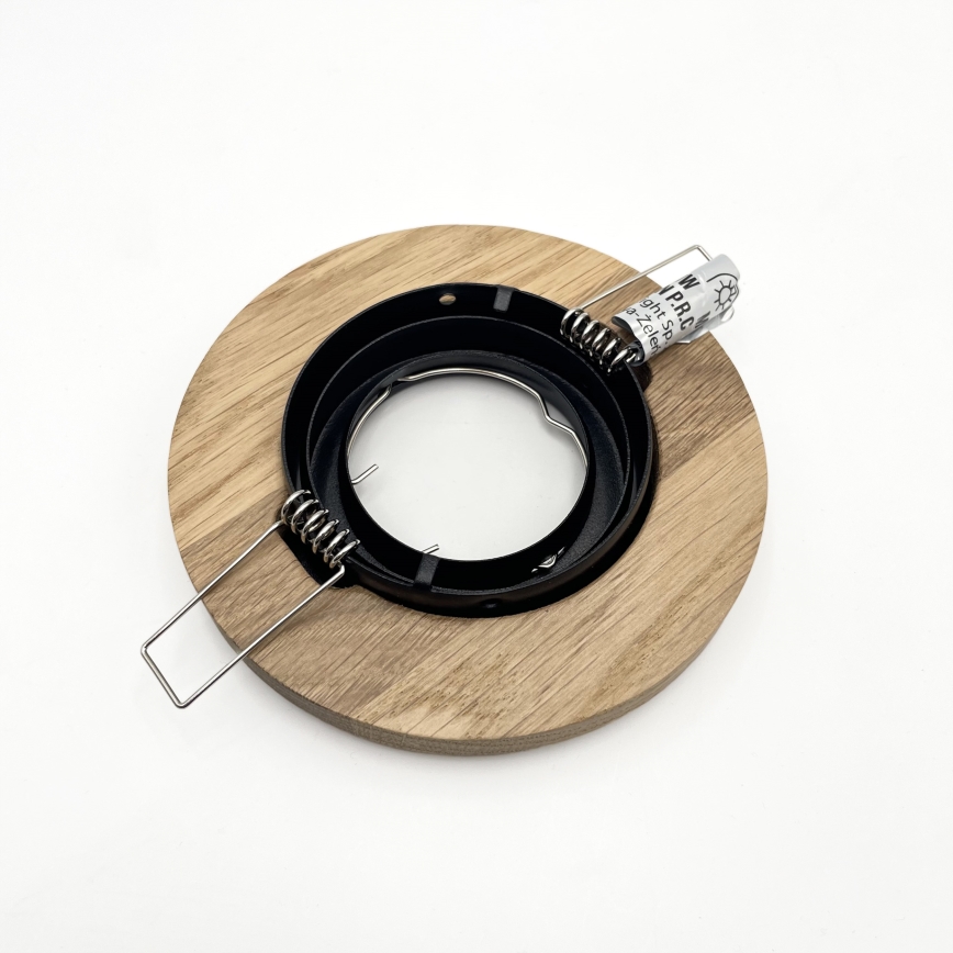 Вградено осветително тяло TOBBY 1xGU10/20W/230V Ø 11,5 см дъб/черно