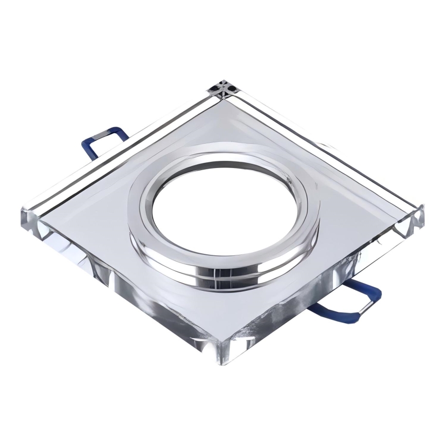 Вградено осветително тяло за окачен таван 1xGU10/MR16/10W/230V 9x9 см лъскав хром