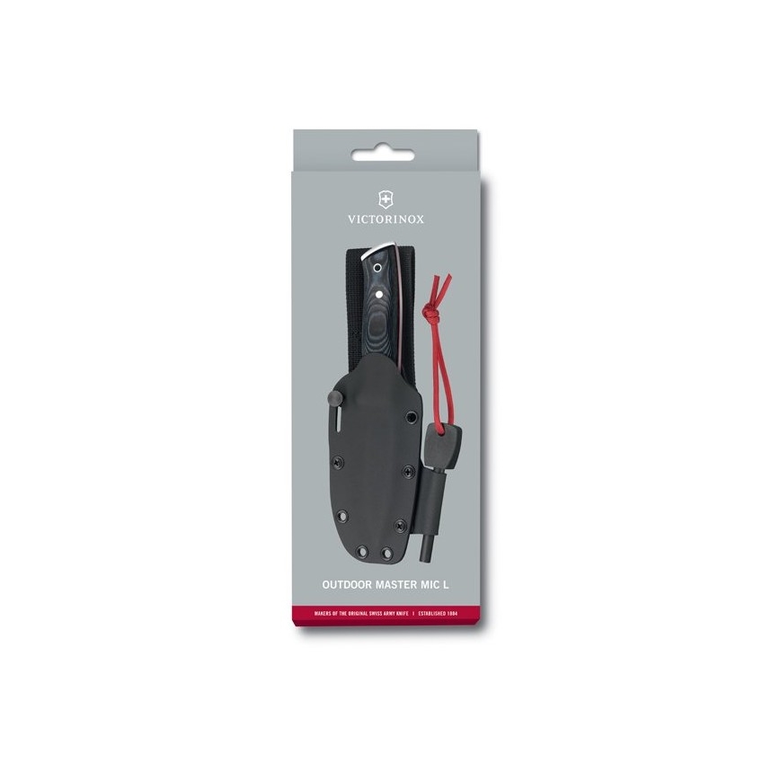 Victorinox - Походен нож 22 cм черен/хром