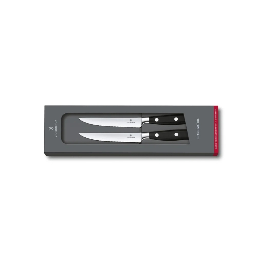 Victorinox - Комплект ножове за стейк GRAND MAITRE, 12 cm, 2 бр., черни