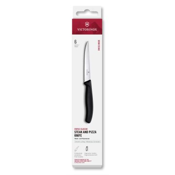 Victorinox - комплект ножове за стек SWISS CLASSIC 11 см 6 бр. черни