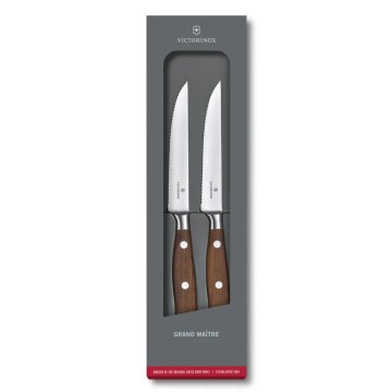 Victorinox - Комплект от 2 ножа за стек GRAND MAITRE, 12 см, с кленови дръжки